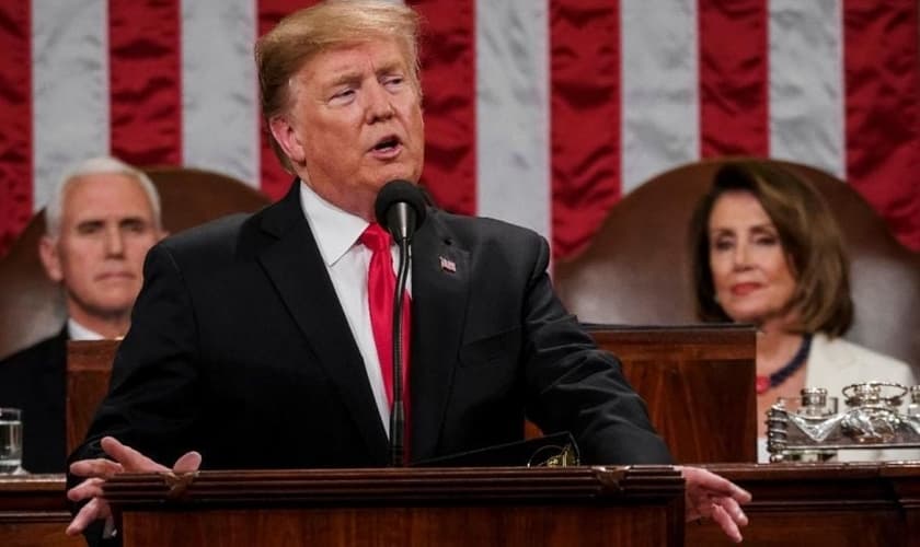 Trump faz o seu discurso do Estado da União de 2019. (Foto: Fox News)