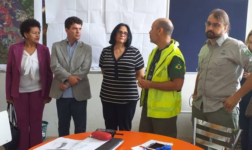 Ministra da Mulher, Damares Alves, visita Prefeitura de Brumadinho. (Foto: Divulgação/Prefeitura Municipal de Brumadinho)