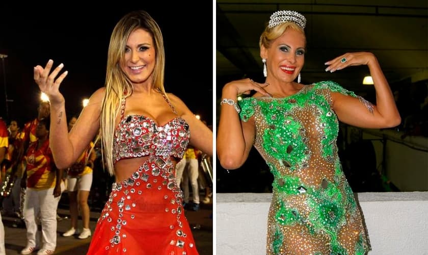 Andressa Urach e Angela Bismarchi deixaram o Carnaval para trás. (Foto: Paduardo/ AgNews|Carol Grosskopf/ MF Models Assessoria)