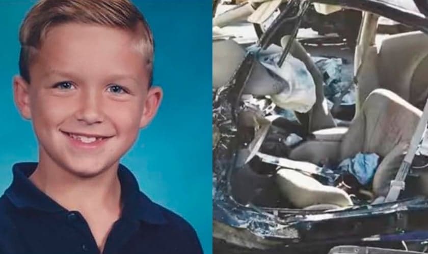 Landon Whitley, aos 8 anos, sofreu um acidente junto com seus pais quando voltavam da igreja. (Foto: Arquivo Pessoal)