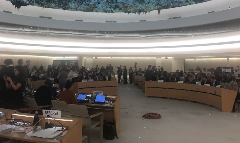 No Conselho de Direitos Humanos da ONU, em Genebra, o governo brasileiro abandonou tradicional apoio aos palestinos. (Foto: Jamil Chade)
