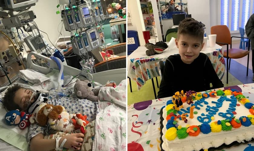 Brenden Scott passou um mês no hospital depois de ser atropelado em dezembro; hoje o menino está de volta recuperado. (Foto: Jennifer Scott)