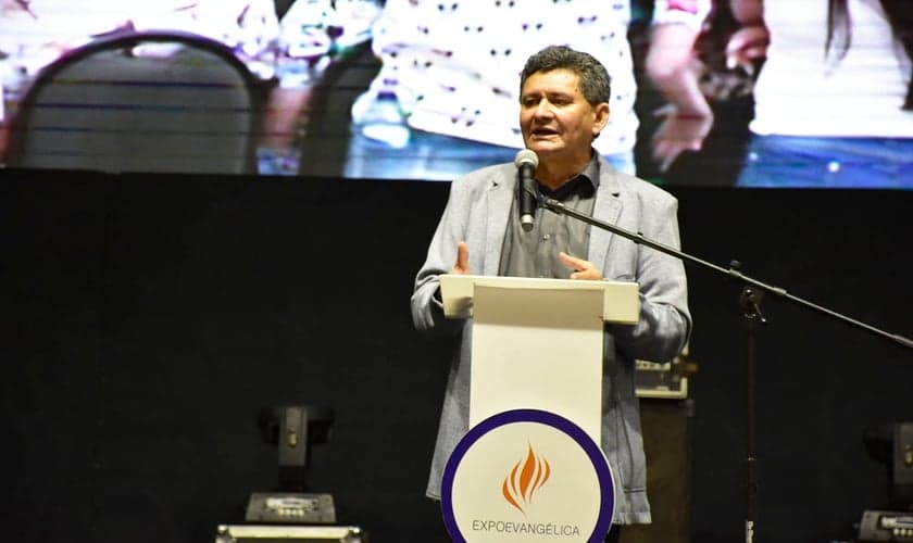 Presidente da feira, Francisco Everton, falou sobre a importância da ExpoEvangélica. (Foto: Irion Oliveira/Guiame)