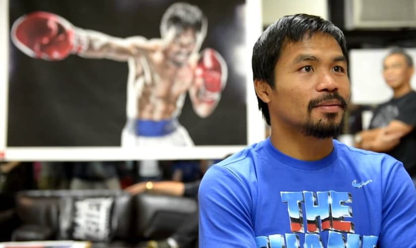 Manny Pacquiao é boxeador e não hesita em compartilhar sua fé publicamente. (Imagem: Youtube / Reprodução)