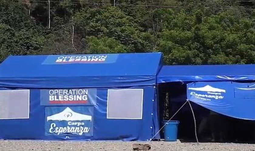 Tenda da Esperança em Cúcuta, Colômbia, na fronteira com a Venezuela. (Foto: Reprodução/Carpa Esperanza)