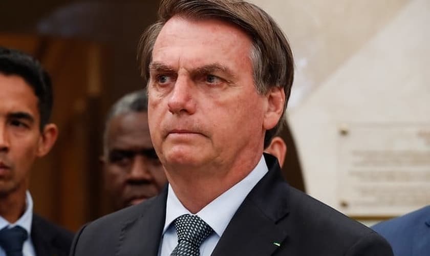 Presidente da República, Jair Bolsonaro durante visita ao Templo de Salomão. (Foto: Alan Santos/PR)