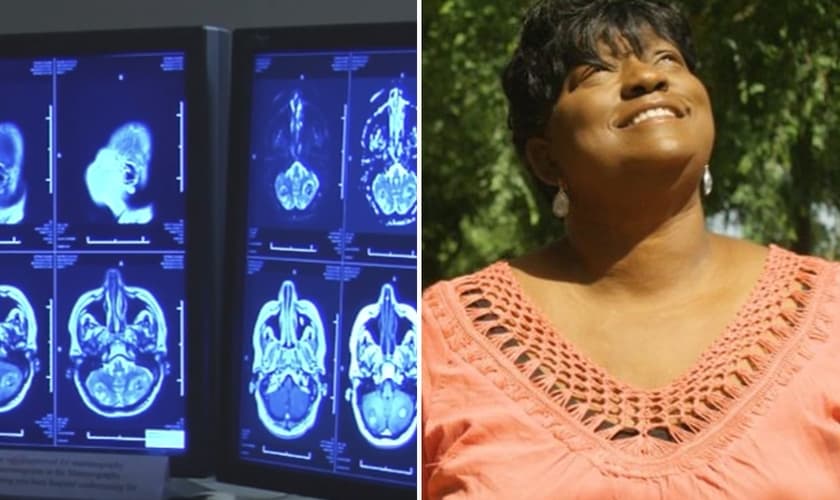 Evelyn Cartwright agradece a Deus pela cura. (Foto: Reprodução/God Reports)