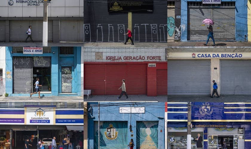 Igrejas evangélicas na região central de São Paulo. (Foto: Danilo Verpa/Folhapress)