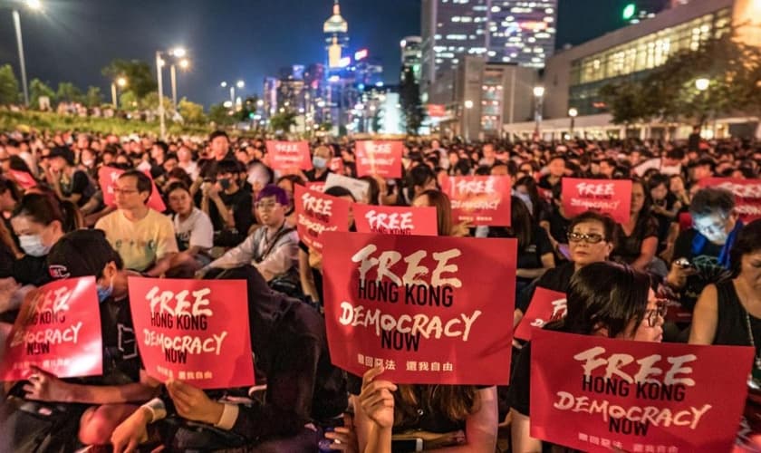 Milhões de pessoas saíram às ruas de Hong Kong. (Foto: World News Group)