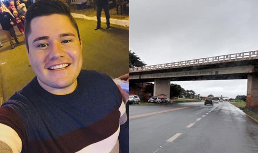 Paulo Costa passava de carro pela rodovia quando notou uma mulher na beirada do pontilhão. (Foto: Reprodução/Facebook)