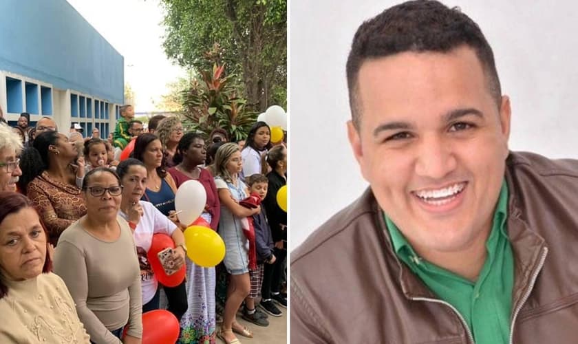 Cantor Elyon Sosthenes é recebido por centenas de pessoas na saída do hospital. (Foto: Reprodução/Facebook)