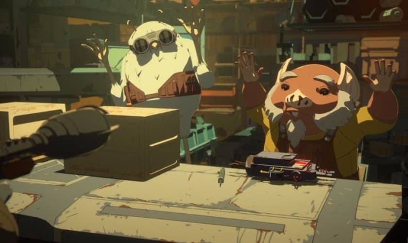 Casal gay Orka e Flix em Star Wars Resistance. (Foto: Reprodução/Christian Headlines)