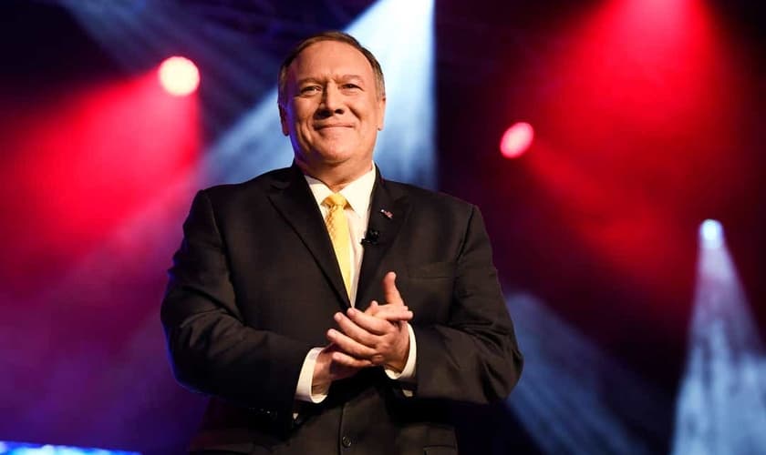 Mike Pompeo, secretário de Estado dos EUA, na Conferência Mundial da Associação Americana de Conselheiros Cristãos. (Foto: George Walker IV/The Tennessean)