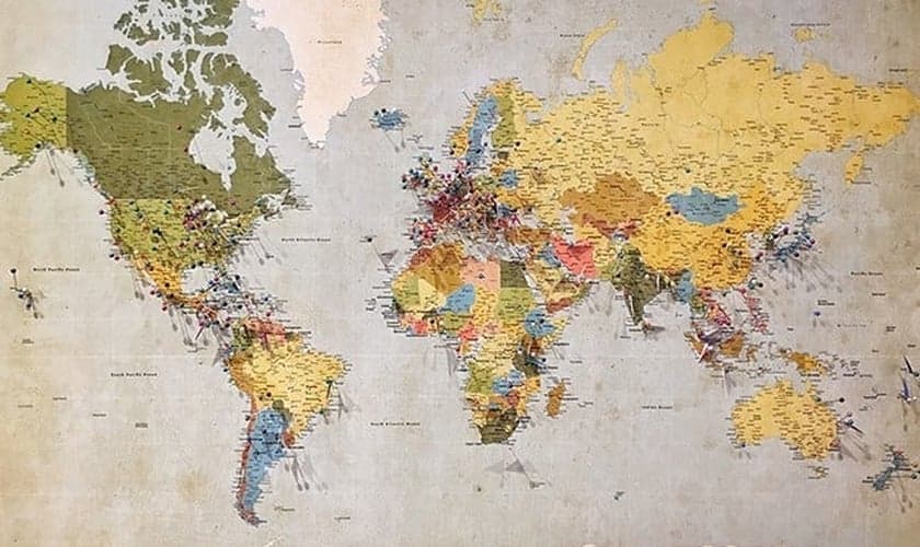 Mapa-múndi. (Foto: Andrew Stutesman/Unsplash)