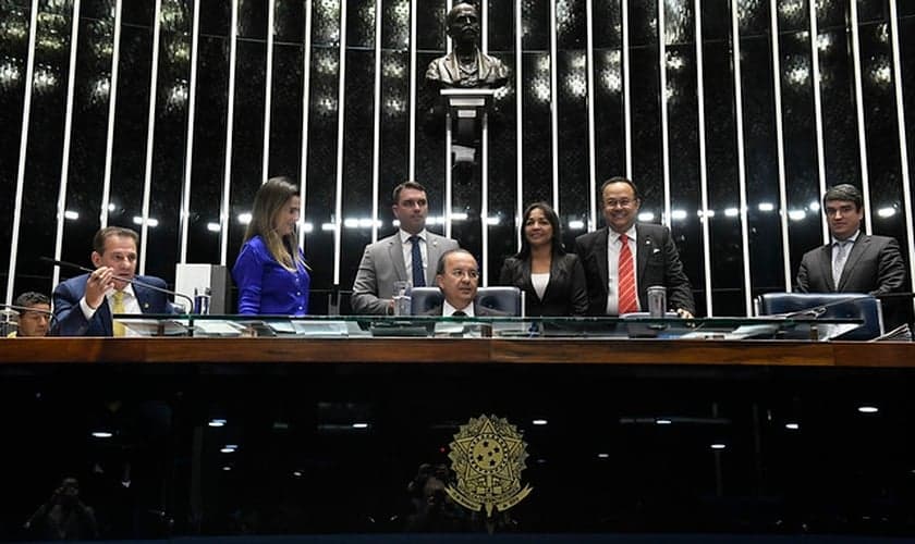 Plenário do Senado Federal durante sessão que prorrogou a isenção do ICMS para igrejas. (Foto: Roque de Sá/Agência Senado)