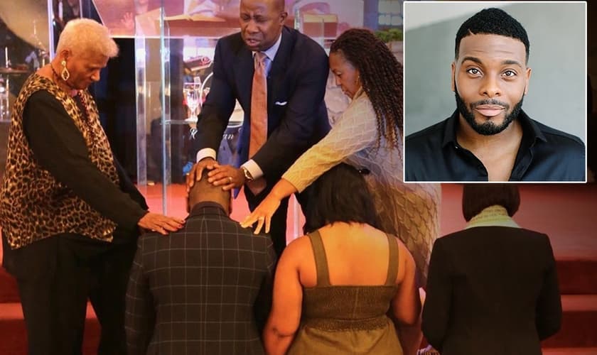 Kel Mitchell durante consagração pastoral no Spirit Food Christian Center. (Foto: Reprodução/Instagram)