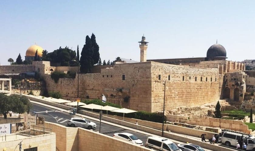 Vista parcial do Monte do Templo, na Cidade Velha. (Foto: Reprodução/CBN News)