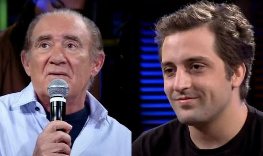 Os humoristas Renato Aragão e Gregório Duvivier. (Foto: Reprodução/YouTube)