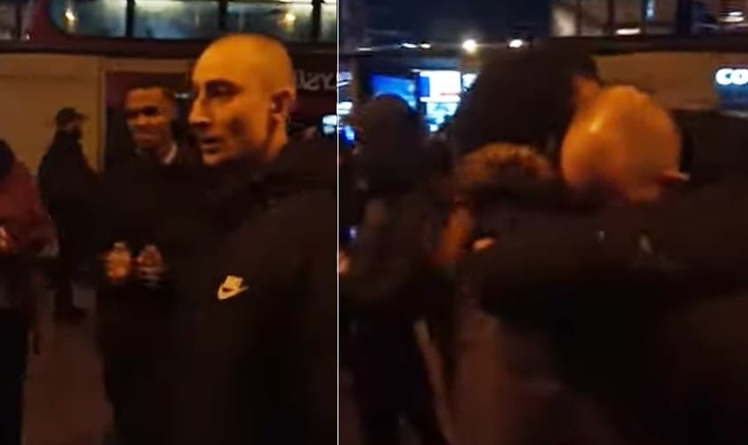 David Lynn prega e evangeliza nas ruas do Canadá. (Foto: Reprodução/God TV)