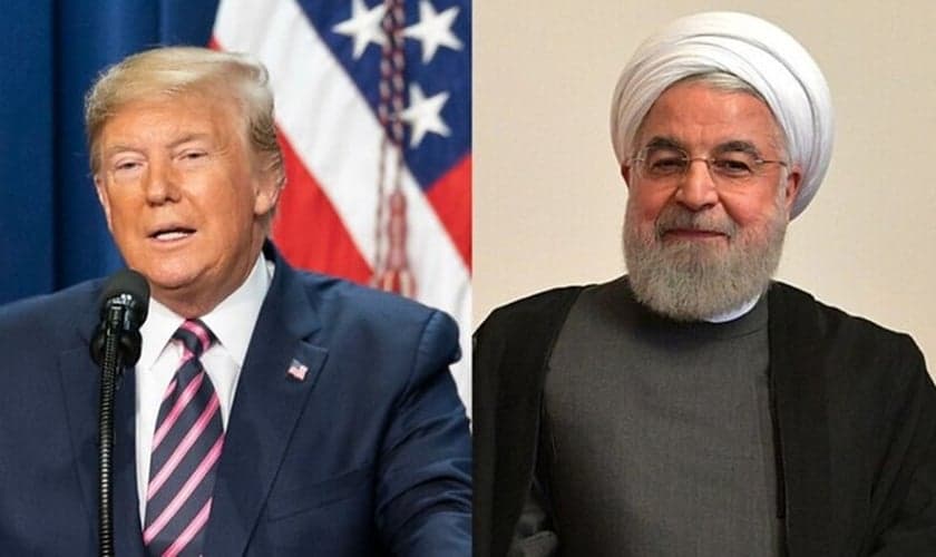 Presidente americano Donald Trump (esquerda) e presidente iraniano Hassan Rouhani (direita) estão agora em um conflito mais evidente do que nunca. (Imagem: Brasil de Fato)