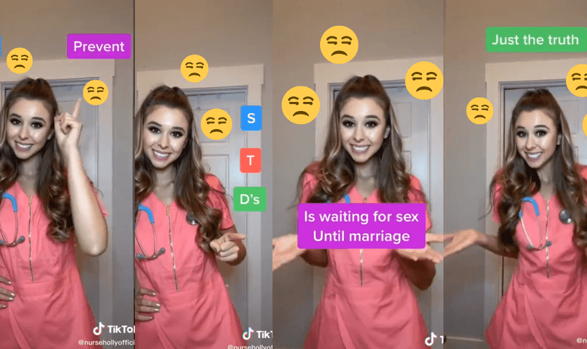 Holly gravou o vídeo e postou na rede social 'TikTok'. (Imagem: Reprodução)