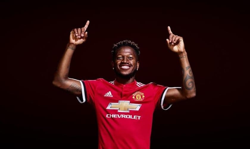 O jogador Fred é chamado de pastor pelos torcedores do United. (Foto: Manchester United/Divulgação)