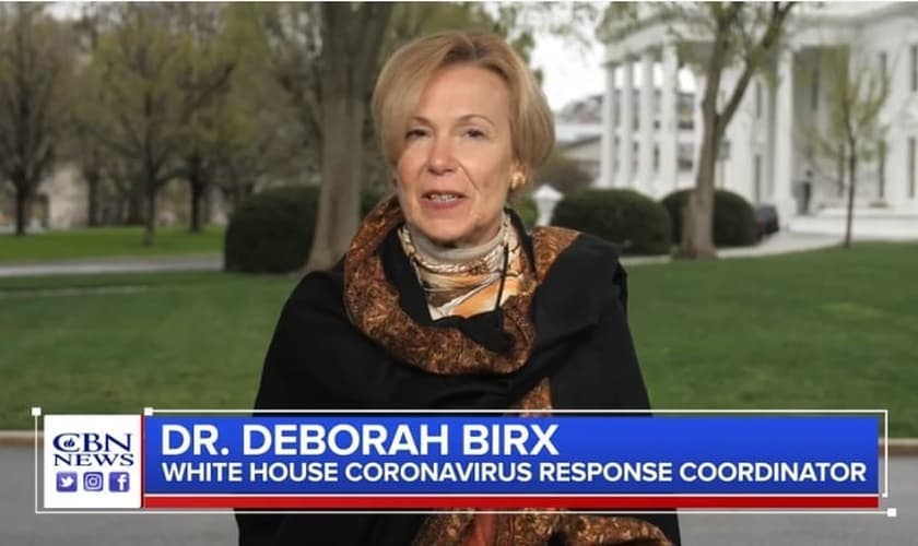 Deborah Birx é coordenadora de resposta da Casa Branca à Força-Tarefa Contra o Coronavírus. (Imagem: CBN News)