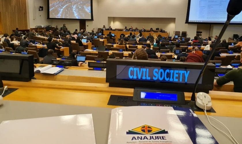 ANAJURE na Sessão Anual do Comitê da Organização das Nações Unidas (ONU) sobre ONGs em janeiro de 2020. (Foto: Assessoria de imprensa da ANAJURE)