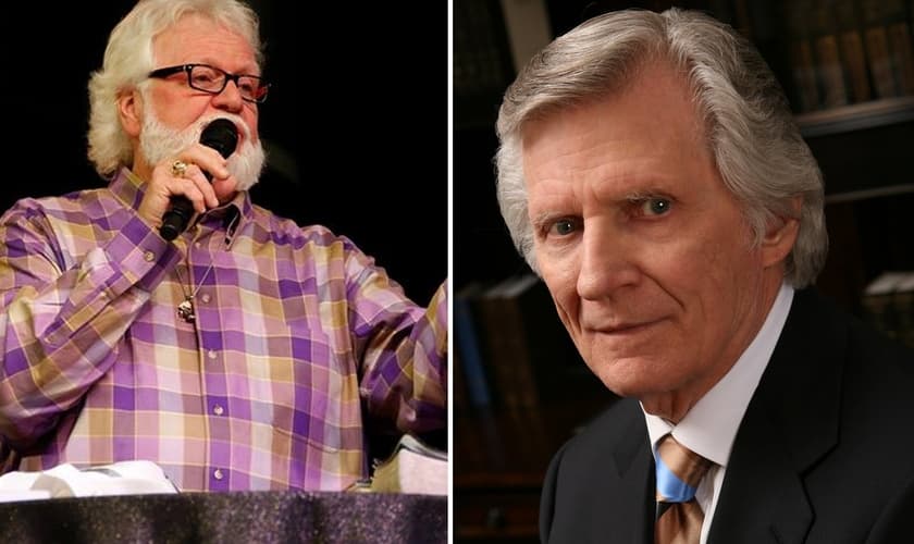 Chuck Pierce (esquerda) e David Wilkerson (direita) compartilharam visões sobre pragas que provocariam crises mundiais e recaíriam sobre o mundo no tempo da Páscoa. (Imagem: Guiame - Edição)