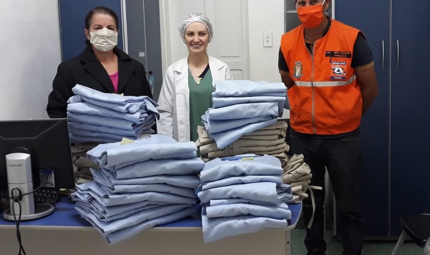 O material foi doado ao Hospital Municipal de Contenda, no Paraná. (Foto: Divulgação)