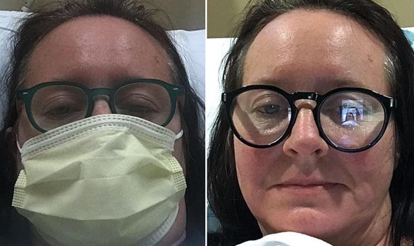 Christina Stanton se recupera da Covid-19. (Foto: Reprodução/CBN News)