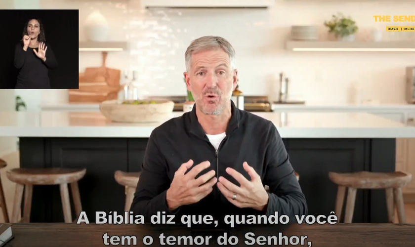 Pastor John Bevere em participação no The Send Brasil online. (Foto: Reprodução/YouTube)