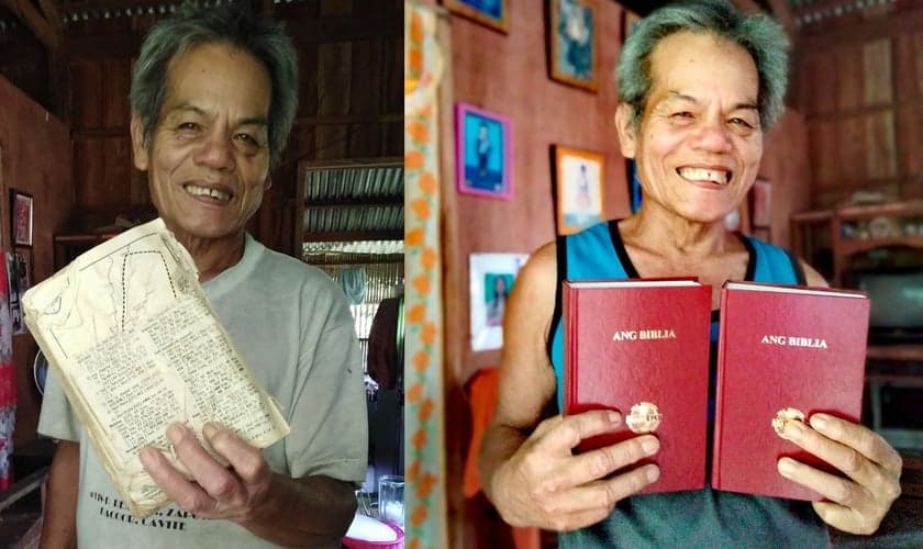 O homem teve seu pedido atendido após uma missionária compartilhar seu pedido nas redes sociais. (Imagem: Facebook)