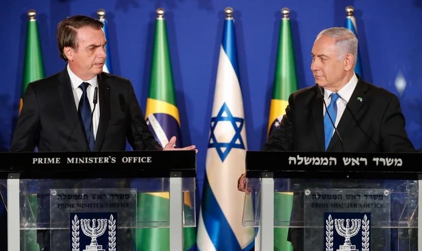 Jair Bolsonaro e Benjamin Netanyahu. (Foto: Alan Santos/PR)