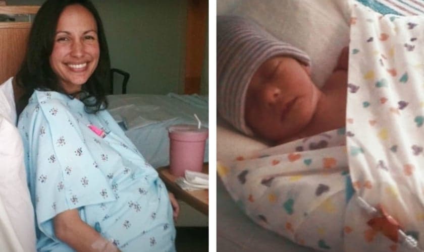 Natalie e sua filha Heaven Faith. (Foto: Reprodução/GOD TV)