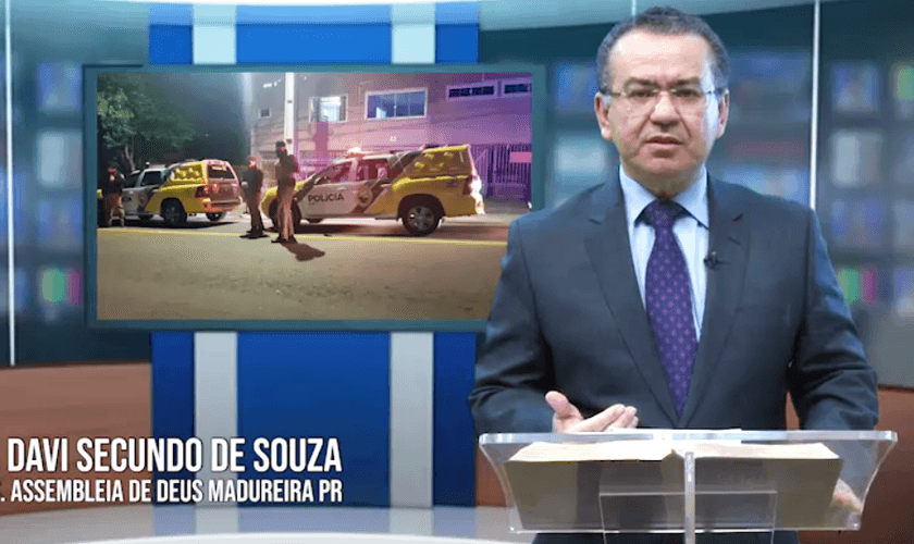Pastor Davi Secundo de Souza comenta abordagem policial em vídeo. (Foto: Facebook/Assembleia de Deus Madureira)