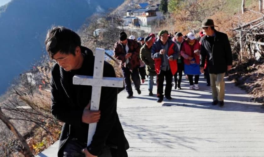 Cristãos têm sofrido repressão cada vez maior por parte do Partido Comunista na China. (Foto: Tyrone Siu/Reuters via CNS)