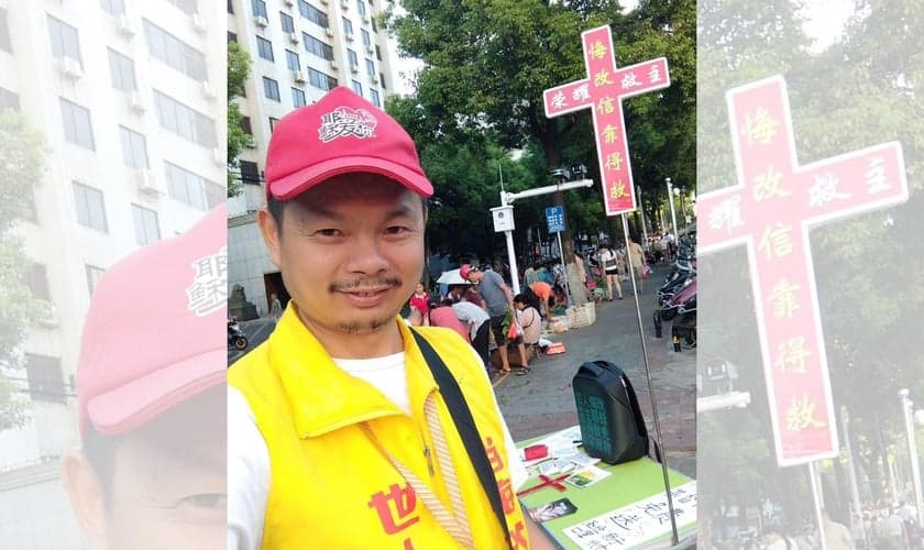 Chen Wensheng foi preso por evangelizar em público na China. (Foto: ChinaAid)