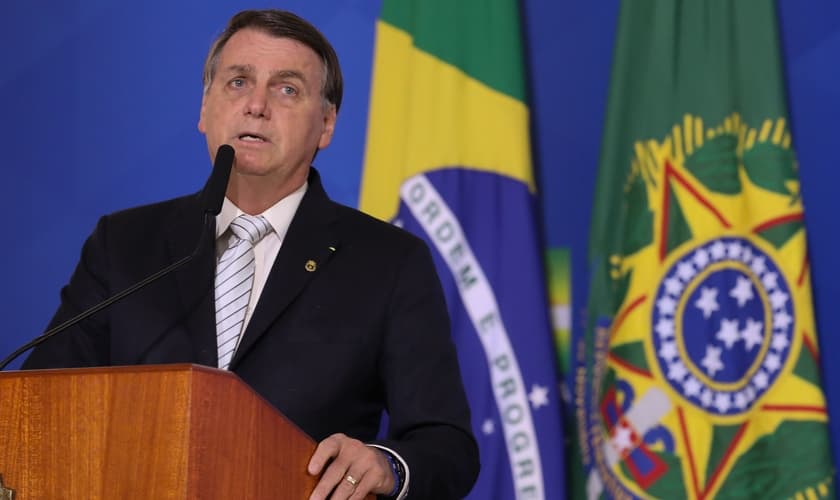 Presidente Jair Bolsonaro em cerimônia no Palácio do Planalto. (Foto: Clauber Cleber Caetano/PR)