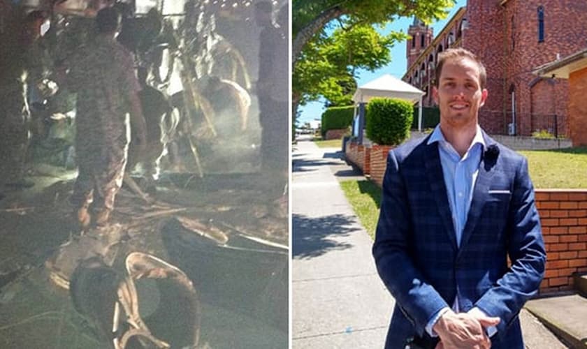 O soldado australiano Dillon Beatson era ateu até o momento da queda do helicóptero. (Foto: Arquivo pessoal)