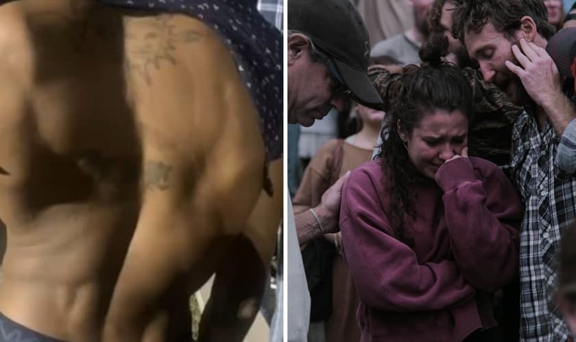 Homem com escoliose foi curado; jovem se emociona após receber oração. (Foto: Reprodução / Facebook)