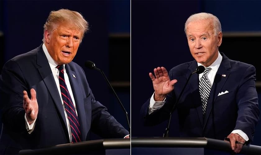 Donald Trump (R) e Joe Biden (D) disputam eleições em 3 de novembro. (Foto: Reprodução / El País)