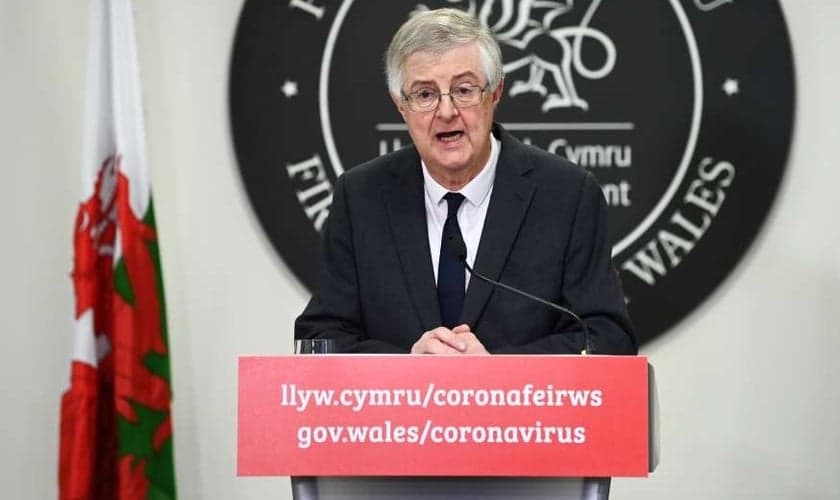 Mark Drakeford, Primeiro-ministro do País de Gales anunica novo bloqueio no país. (Foto: Matthew Horwood / Getty Images)