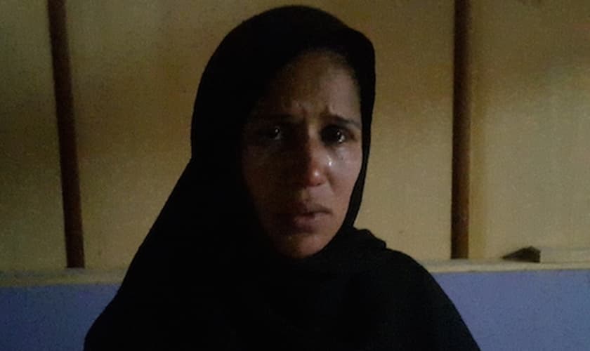 Elishba Bibi, que foi espancada em 2014; mulheres cristãs são frequentemente agredidas em público no Paquistão. (Foto: Reprodução / Uca News)
