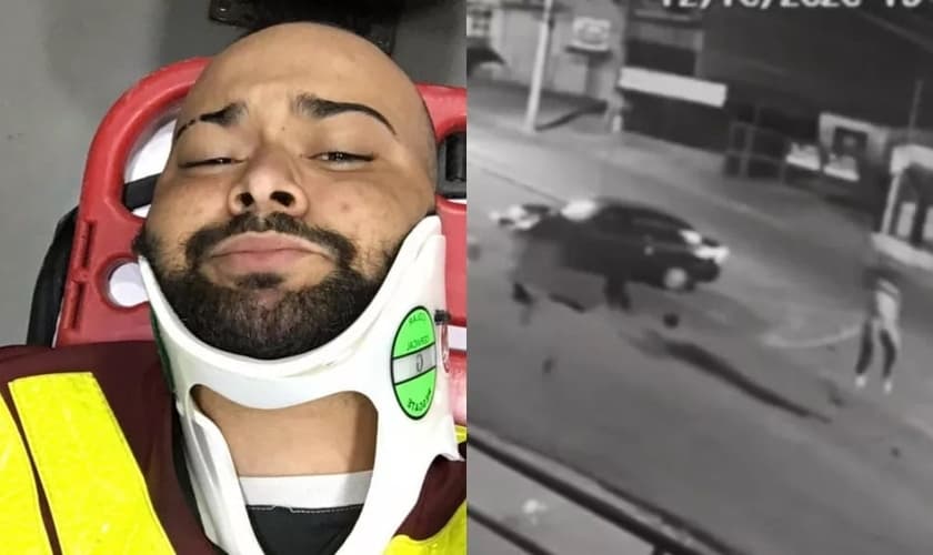 Motociclista tirou selfie minutos após acidente em Salto (SP). (Foto: Reprodução / Arquivo Pessoal)
