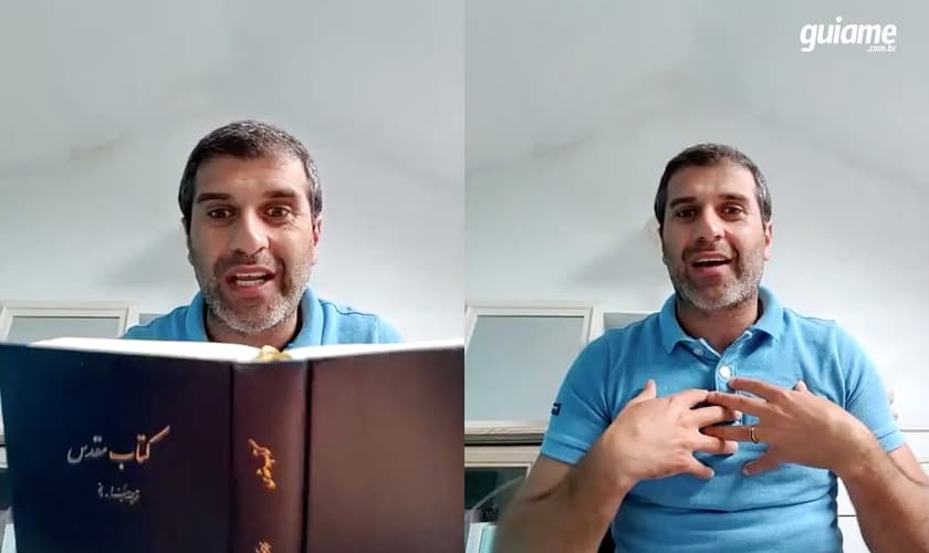 Shapoor Ahmadi em entrevista ao Guiame por videoconferência. (Foto: Guiame)