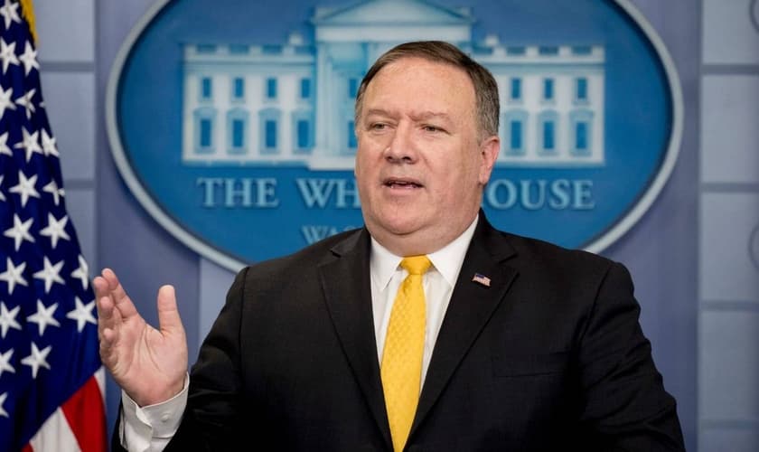 Secretário de Estado dos EUA, Mike Pompeo, é mediador de políticas pela liberdade religiosa. (Foto: Andrew Harnik/AP)