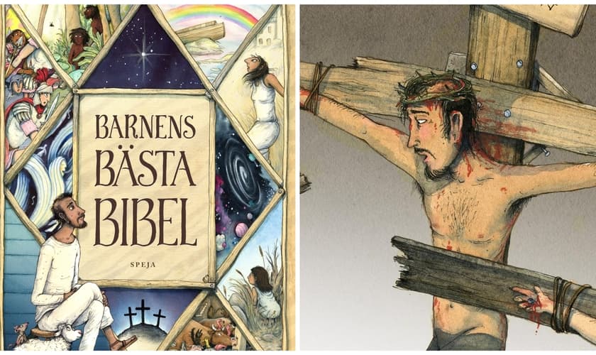 Capa e ilustração da Best Children Bible. (Foto: Marcus-Gunnar Pettersson / Instagram)