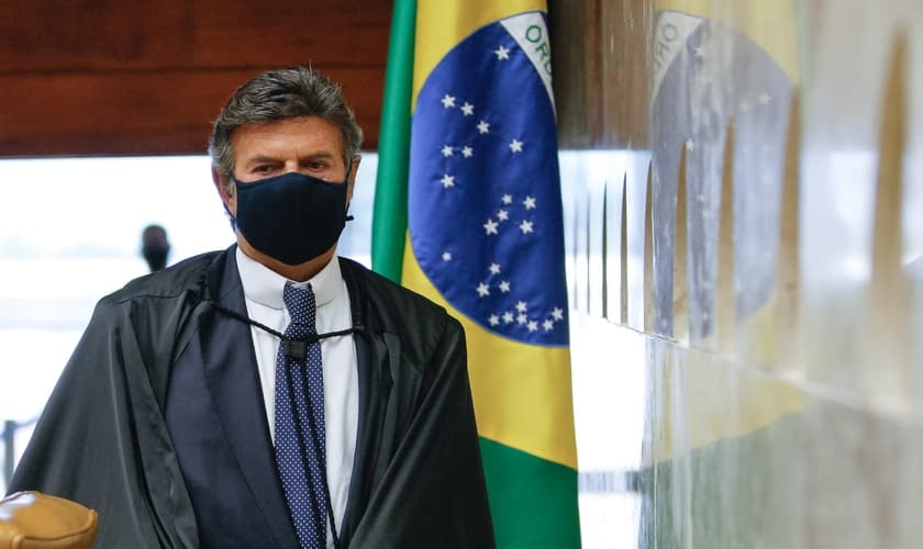 Presidente do STF, ministro Luiz Fux em sessão realizada por videoconferência. (Foto: Fellipe Sampaio / SCO/STF)