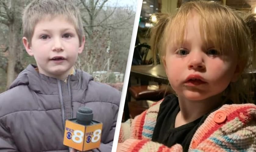 O pequeno Eli entrou pela janela em sua casa que estava em chamas, para resgatar a irmã mais nova. (Imagem: UNILAD)